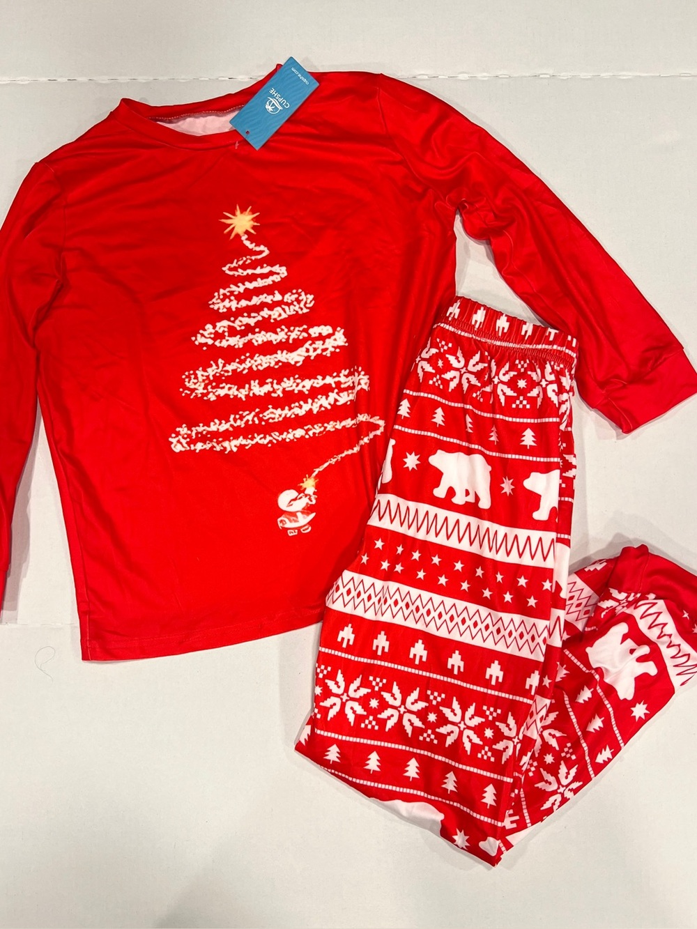 CUPSHE Red Holiday PJ Set
